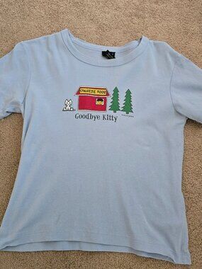 David and Goliath Goodbye Kitty T shirt women's L